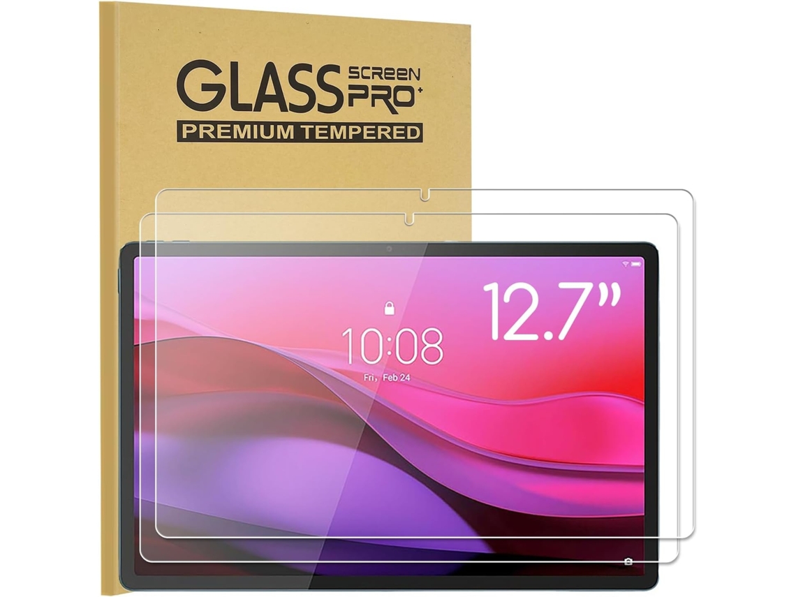 Kit com 2 películas de vidro temperado para Lenovo Idea Tab Pro 12.7''