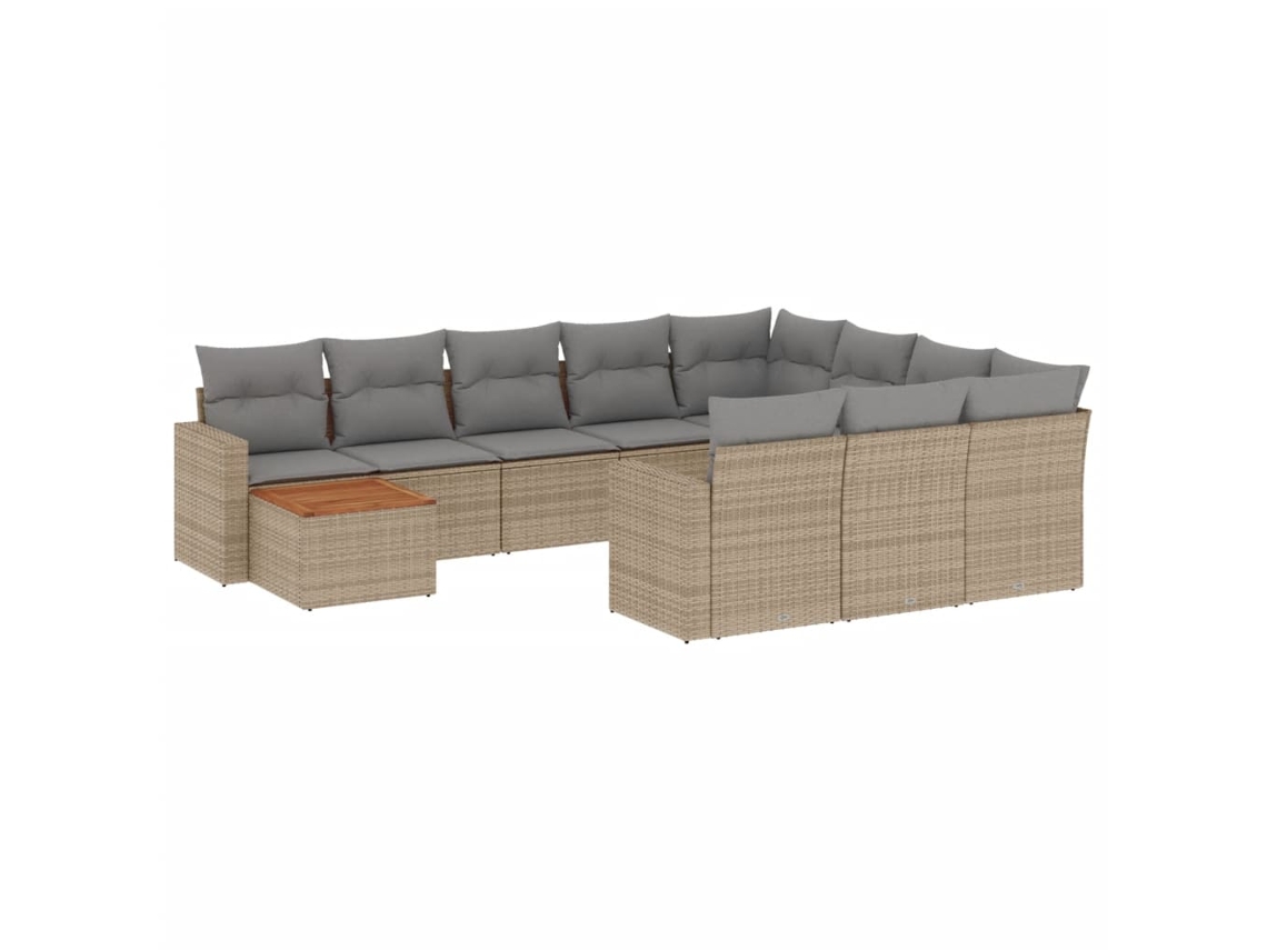 Garden Sofa Set, Garden Sofa Sets Vidaxl Bege Rattan / Vime (n/a)