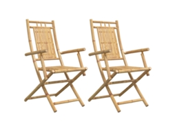 Folding Chair, Folding Chairs Vidaxl Marrom Bambu (n/a)