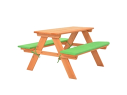 Vidaxl Mesa De Piquenique Infantil C/ Bancos 89x79x50cm Abeto Maciço