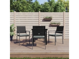 Vidaxl 5 Pcs Conjunto De Jantar P/ Jardim C/ Almofadões Vime Pe E Aço