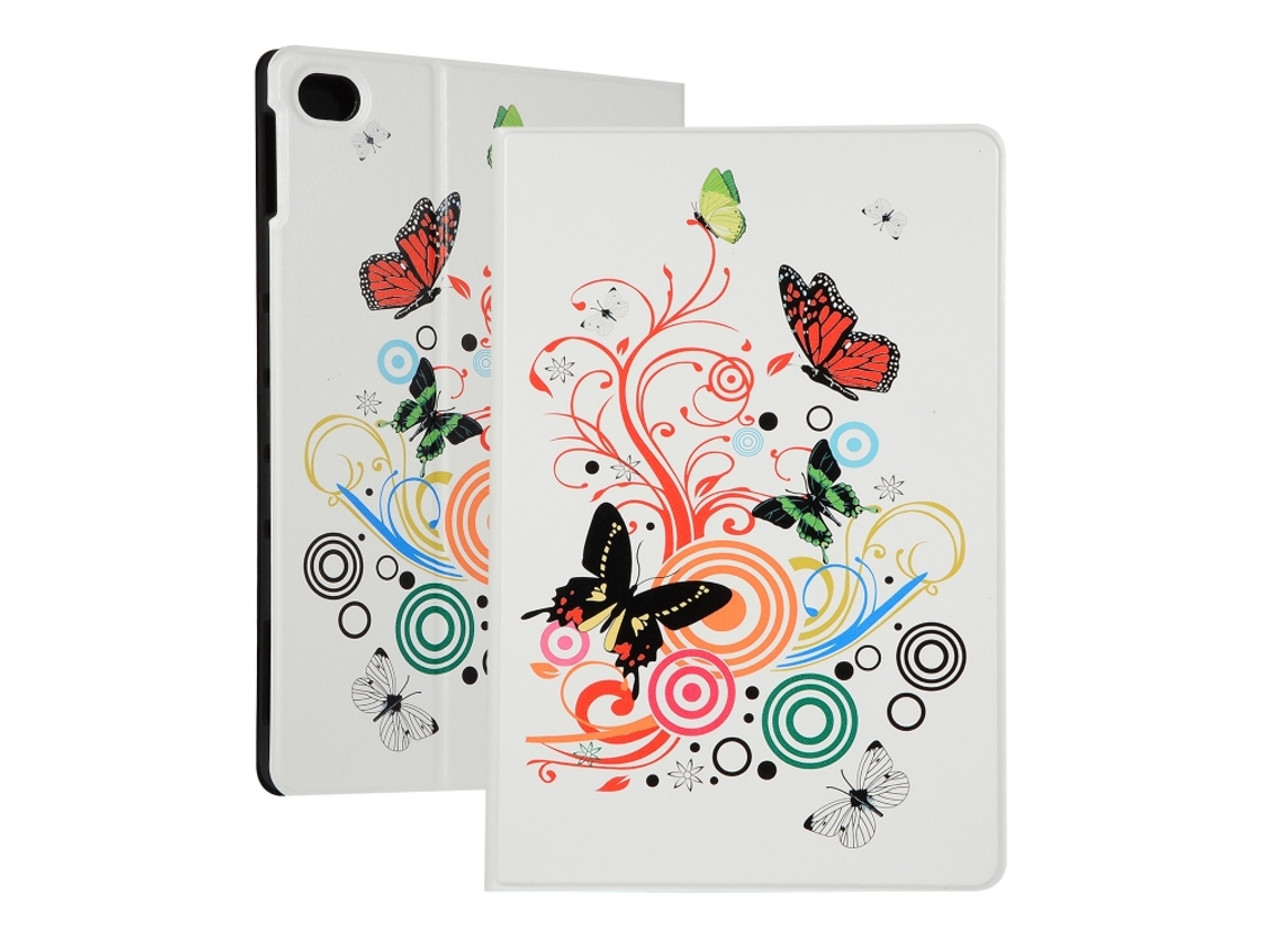 Capa Tpu Textura Mola Universal Padrão Borboleta Halinuia Com Suporte Para Huawei Mediapad M5 10,1 Polegadas / C5 10,1 Polegadas