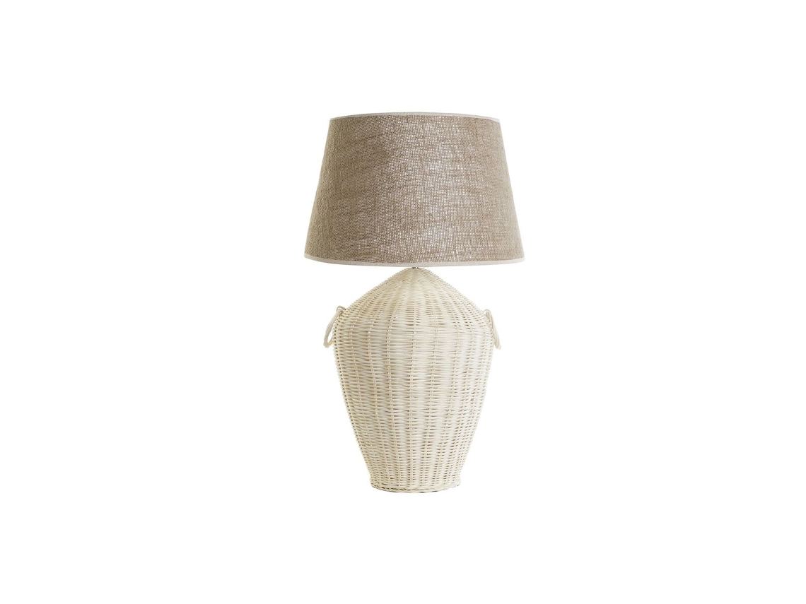 Lâmpada De Mesa Dkd Home Decor Branco Castanho 50 W 220 V 42 X 42 X 70 Cm
