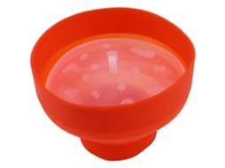 Máquina De Pipoca De Silicone Para Micro Ondas, Dobrável, Vermelha, Utensílio De Cozinha Simples, Balde De Pipoca Caseiro, Tigela Com Tampa Aquaforge