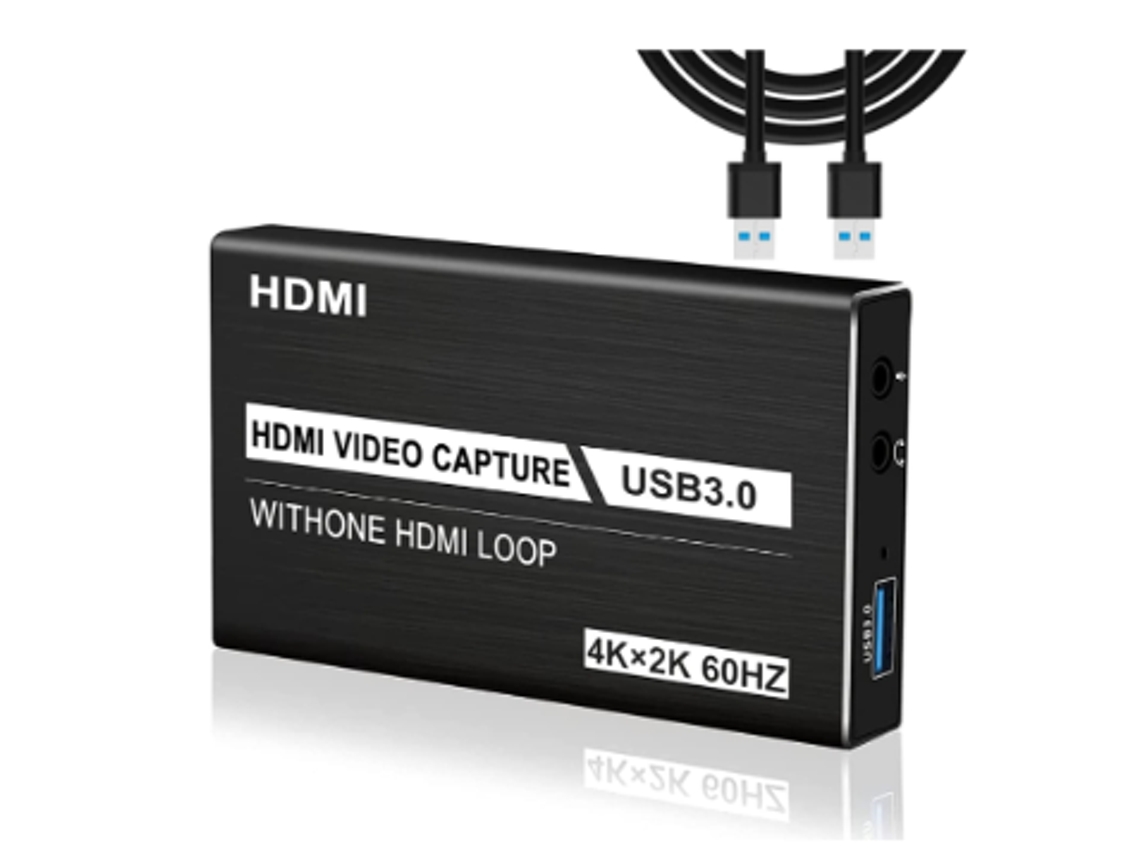 Placa De Aquisição De Vídeo 4k Usb 3.0 Caixa De Aquisição 1080p 60fps, Para Gravação, Videoconferência, Tela Compartilhada, Streaming Preto Bestvite