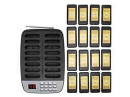 Sistema De Pager Para Restaurante 16 Chamadas Sem Fio Coaster Paging Sinal Forte 1000m 3 Modos De Vibração Plugue Au
