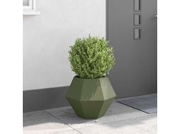 Vidaxl Floreira Verde Oliva 50 X 50 X 40 Cm Aço