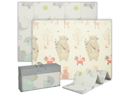Tapete de Brincadeira para Bebês, Padrão Animal, Espuma, Acolchoamento de 1,5cm de Espessura, Antiderrapante Ge