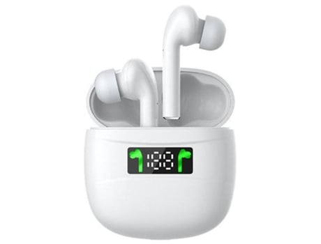 Auriculares YEMAESRE Versão Led Toque Inteligente Carregamento Rápido Type-C Redução YEMAESRE Tecido Bluetooth Branco
