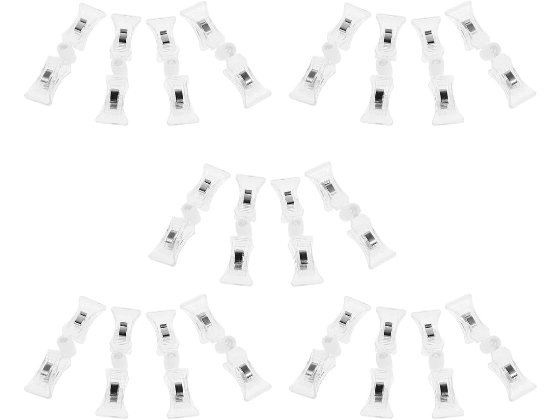 Clips Transparentes Para Sinalização Giratória, Suporte De Plástico Dupla Face, 20 Unidades Para Exposição Em