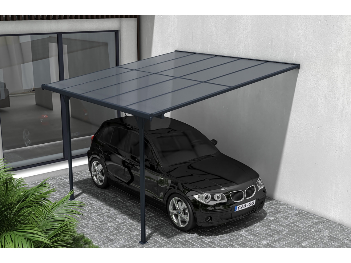 Cazeboo Pérgola Cobertura para Terraço de Aluminio Premium, cinzento 3x3 m KLEO