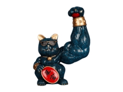Laxiscreed Gato Da Sorte Big Arm Em Bronze Para Proteção, Riqueza E Fortuna