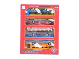 Conjunto De 4 Ônibus De Ligação Brinquedos De Retrocesso Modelos Educacionais Para Crianças