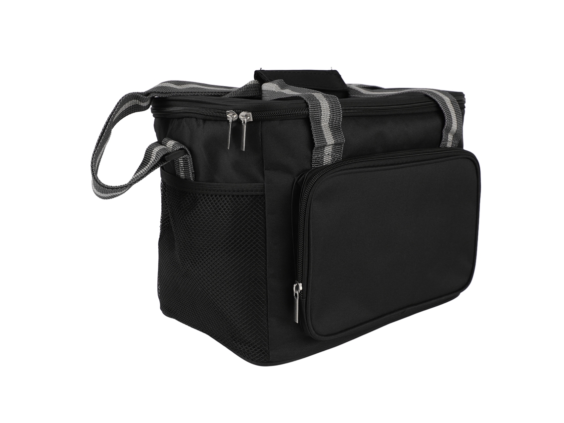 Bolsa Térmica de Almoço Oxford Cloth Grande Capacidade Isolada para Mulheres Homens Preta
