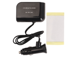 Divisor de tomada de cigarro com 2 soquetes, 3.1A, carregador USB com múltiplas proteções