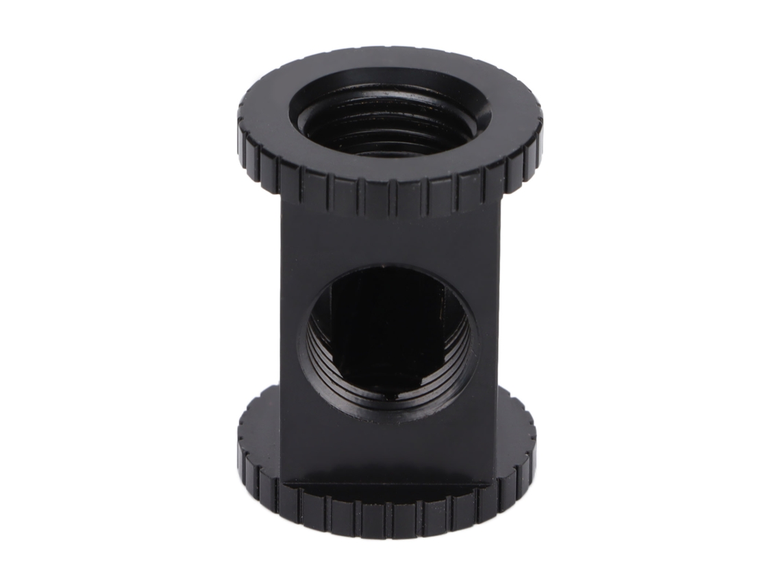 Conector T De Latão Com Roscado Fêmea G1/4 Polegada Para Refrigeração Por Água, Cor Preta, Ajuste Em Bloco T