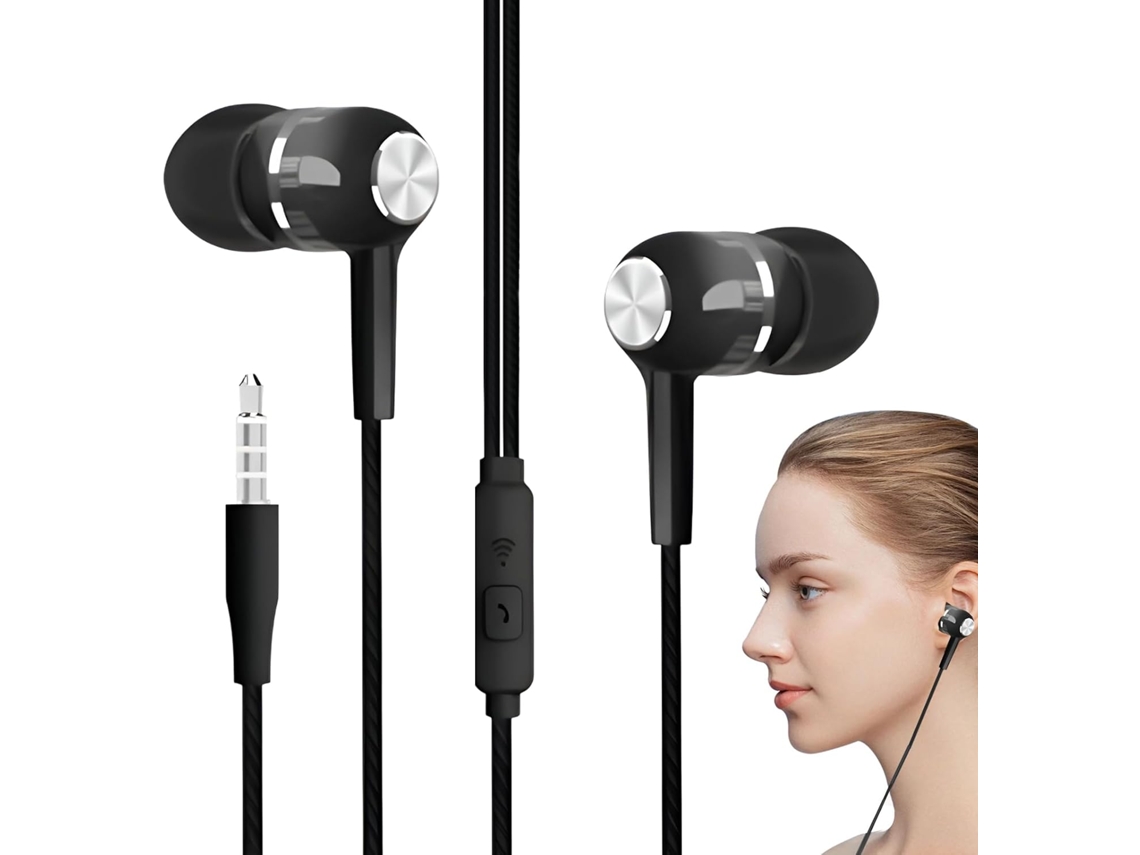 Fones De Ouvido Com Fio, Fones De Ouvido Com Microfone E Plugue