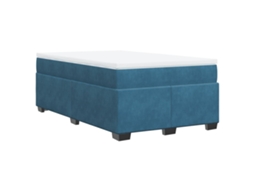 Box Spring Bed, Box Spring Beds Vidaxl Azul Veludo (120 X 190 Cm)