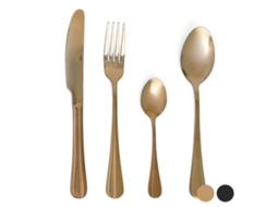 Conjunto de Talheres QUID Celebrant Metal 24 Peças Dourado 26 Cm
