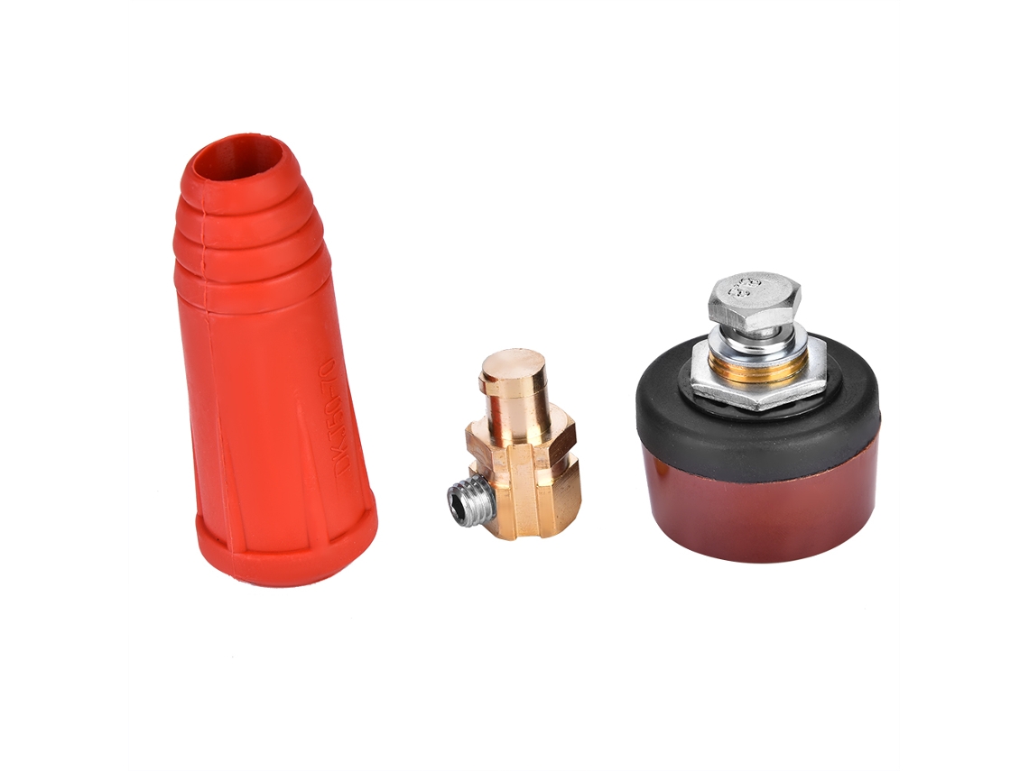 1 Peça Conector Rápido De Cabo De Soldagem Estilo Europeu Dkj50-70 Vermelho Adaptador De União Rápida
