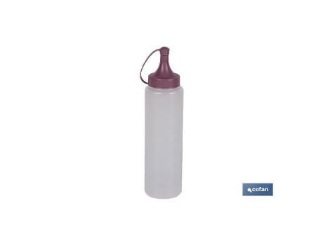 Botella aceitera modelo albahaca  250 ml rosa palo 5x20cm   caja 12 unid.