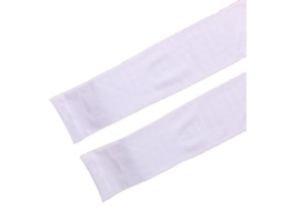 Mangas De Braço De Seda Gelo Com Proteção Uv Branco