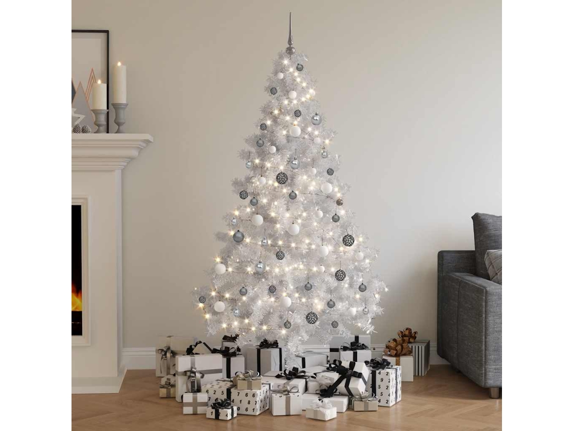 Vidaxl Árvore De Natal Artificial Pré-iluminada + Bolas 620 Ramos