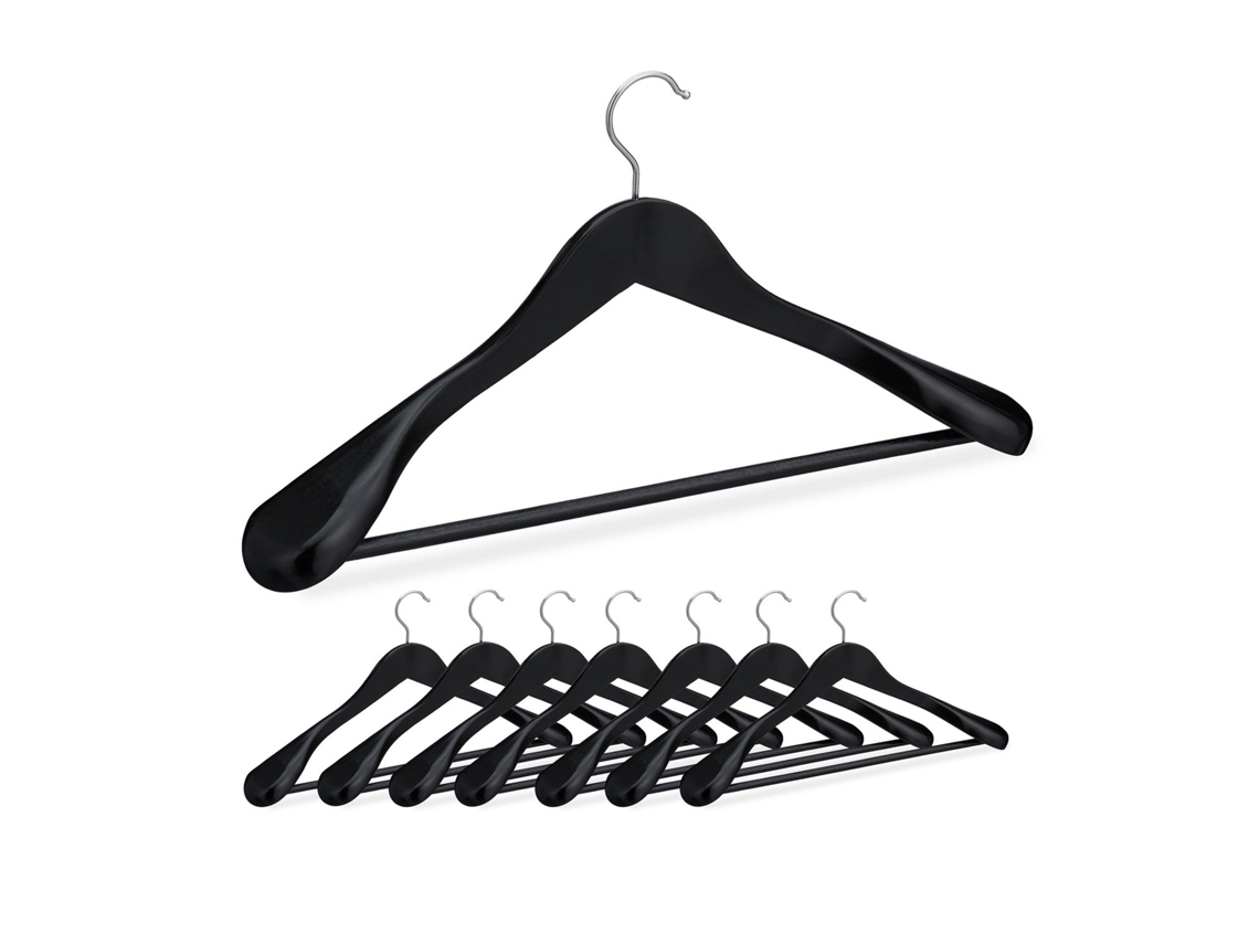 Conjunto 8 Cabides Para Terno Com Ombros Largos