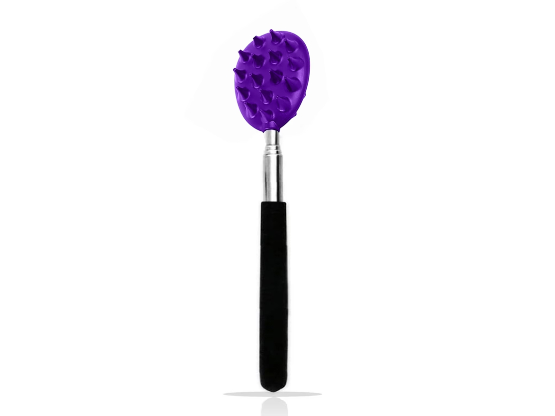 (roxo) Massageador De Costas Extensível Com 2 Superfícies De Raspagem Profunda.