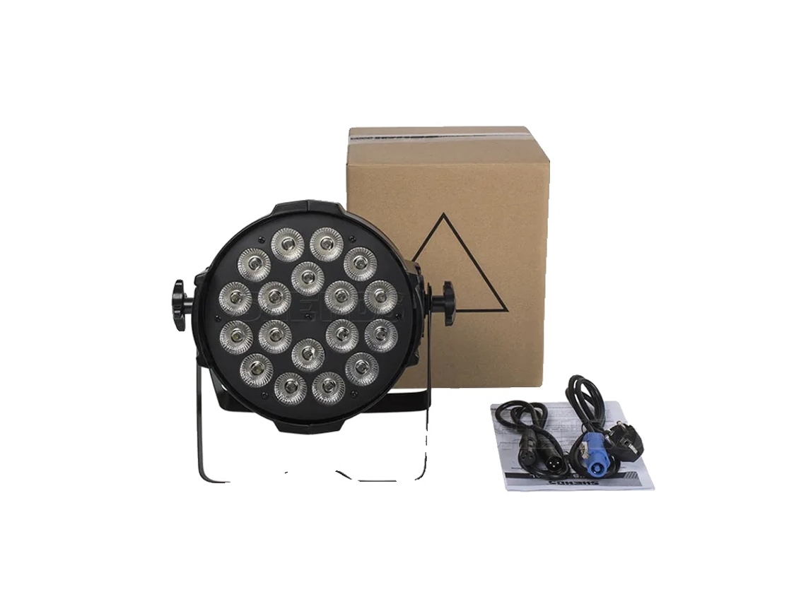 Lâmpada Par Led, Eficiente Em Energia, Controle Dmx Versátil, No Zoom 18x18w 6in1, Plug Eu Oem