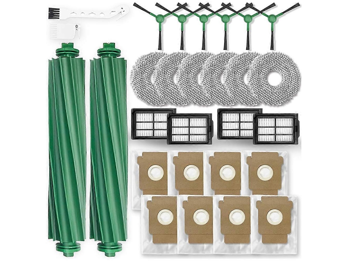 Kit Com 28 Peças Para Aspirador Robô Plus 405 Combo/plus 505 Combo: Escova Lateral Principal, Filtros, Panos De Limpeza E Coletor De Pó._ozo