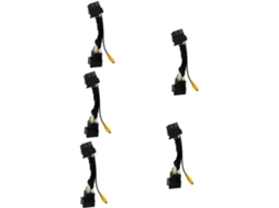 Kit De 5 Peças Com Adaptador Para Câmera De Ré, Cabo De Conexão Traseira E Acessório Interno Para Carro.