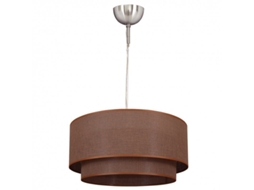 Fab 2.810/35-Marr/Marr Pendente Duplo 1L. Cilind Marrom/Marrom Regx35X35 FABRILAMP