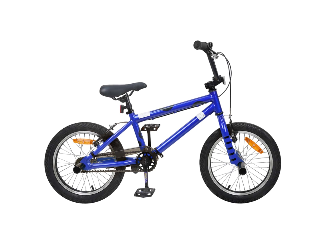 Vidaxl Bmx 16 Polegadas Para 5-8 Anos Azul Escuro
