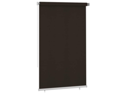 Maison Exclusive - Estore De Rolo Para Exterior 145 Cm (l) X 230 Cm (a) Castanho Hdpe