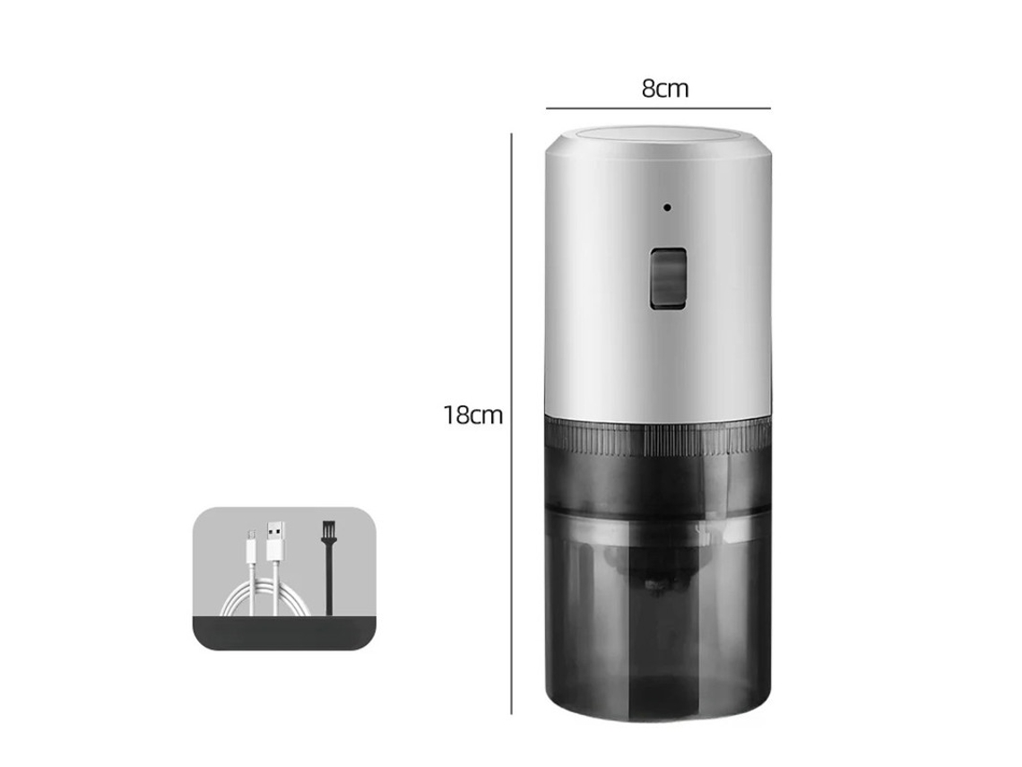 Moedor de café elétrico Yizhood com granulação ajustável (branco)