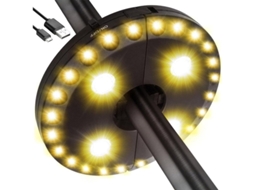 Luz de Guarda chuva recarregável 3 modos Nova LINE acessório decorativo de jardim S/MARCA