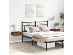 Conjunto de Mesas Cabeceira Suspensas 2pcs Cor Carvalho Fumado 40x30x15 cm MAISON EXCLUSIVE
