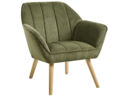 Poltrona Beliani Torud De Tecido Verde 79x72x76