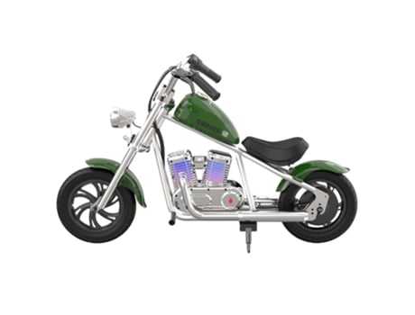 Motocicleta Elétrica para Crianças HYPER GOGO Cruiser 12 Plus com Aplicativo 12 '' Pneus Pneumáticos Bluetooth Alto-Falante Verde