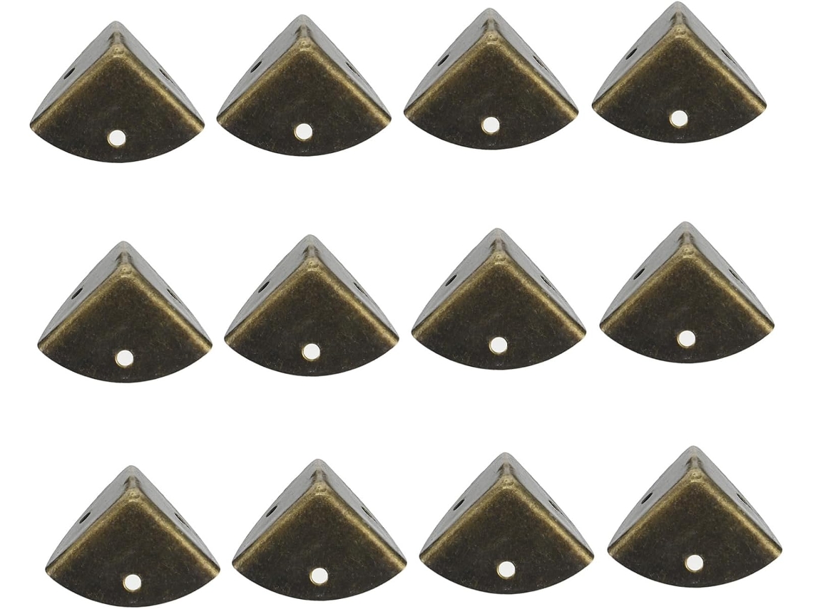Mipcase Conjunto De 12-protetores Canto Para Móveis Em Ferro Estilo Vintage, Resistentes À Ferrugem, Ideais Para Caixas