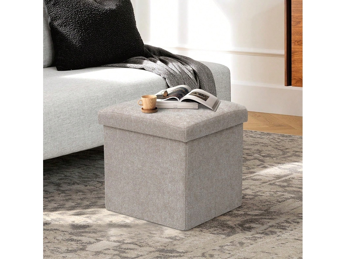 Puf Grande 76x38cm com Armazenamento Oculto para Sala de Estar