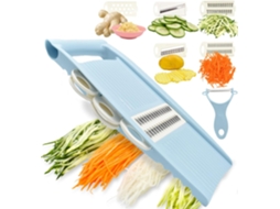Cortador De Legumes E Batatas Fritas Multi Lâminas 5 Em 1, Mandolina De Cozinha, Azul Aquaforge