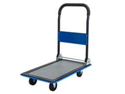 Carrinho Plataforma 150kg Rodas 360° Dobrável Azul VELTRIX