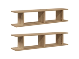 Wall Shelf, Wall Shelves Vidaxl Marrom Madeira Processada (90 X 18 X 20 Cm)