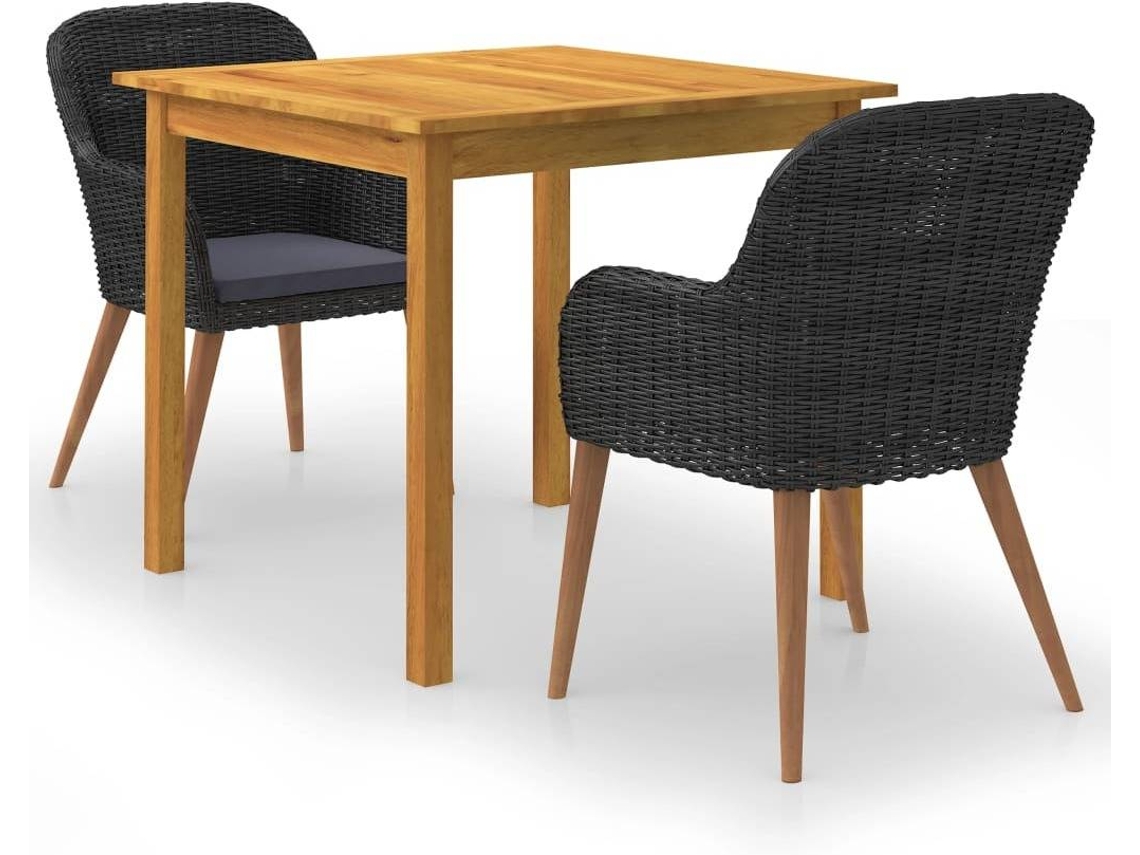 Dining Set, Dining Sets Vidaxl Preto Madeira De Acácia (n/a)