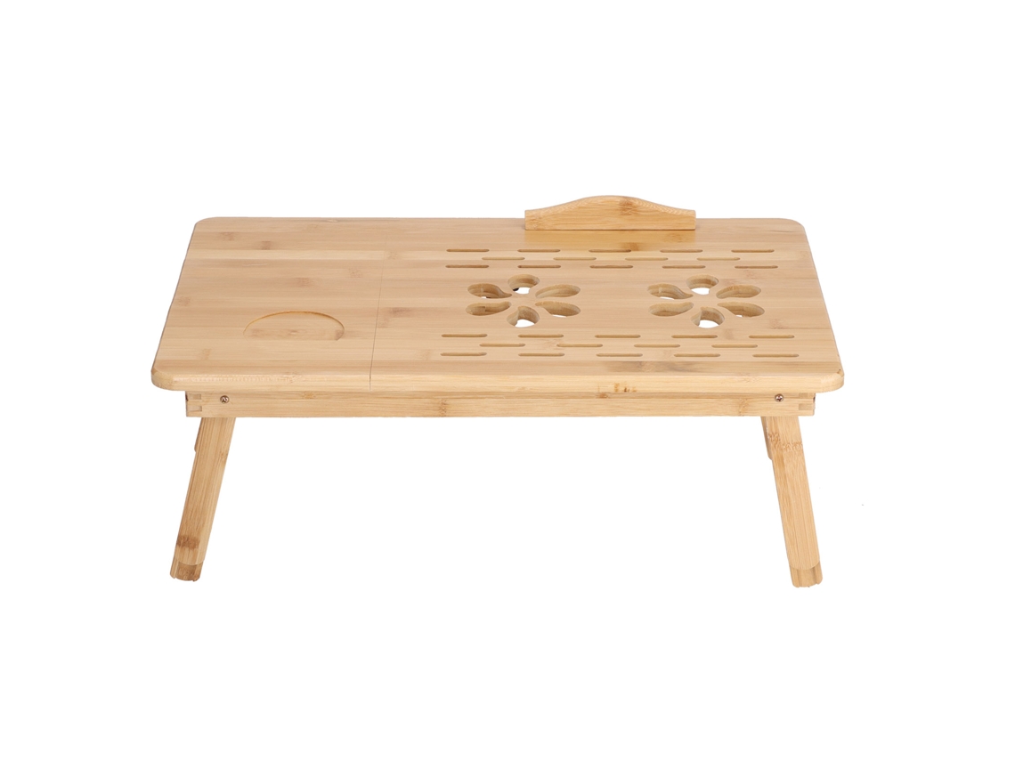 Suporte Ajustável Mesa Bambu Laptop Sem Ventoinha