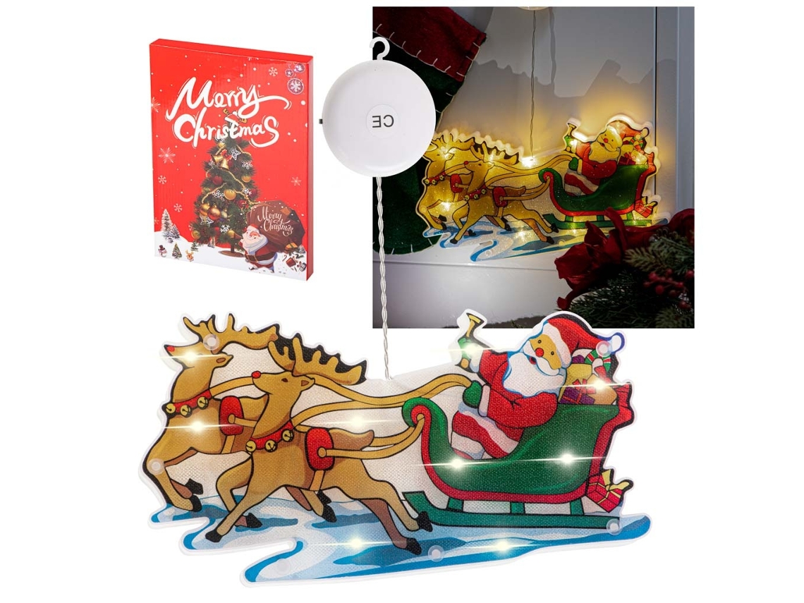 Luzes Pendentes Led Decoração De Natal Trenó Do Papai Noel Pricenet