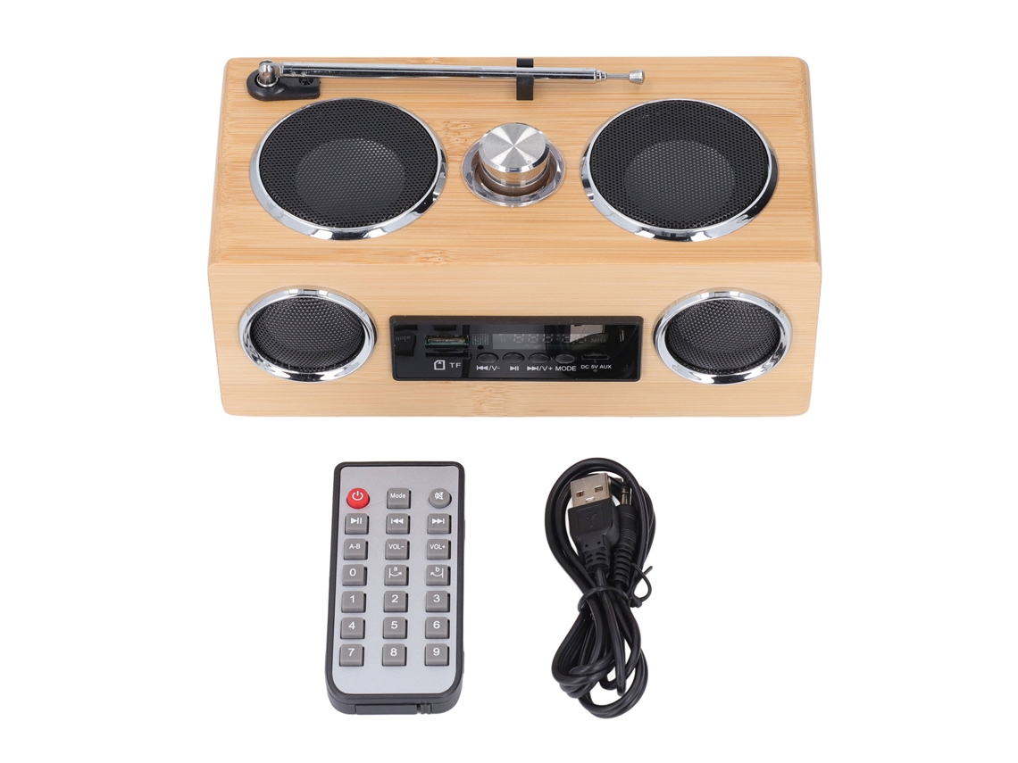 Altifalante Bluetooth LAXISCREED com Rádio Am/fm Bambu