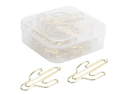 20 Clip Papel Mini Cactus Forma Cute Oro Suministros Escolares Escritório Estojo